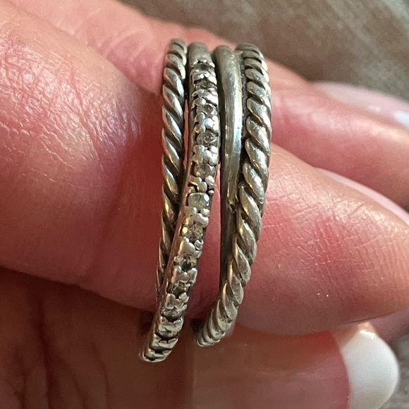 David Yurman cable/diamond ring - Picture 7 of 9